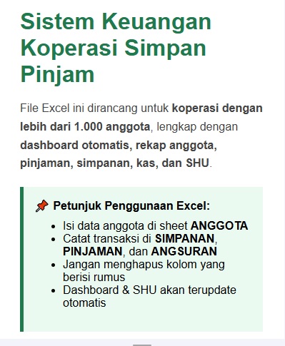 Sistem Keuangan Koperasi Simpan Pinjam